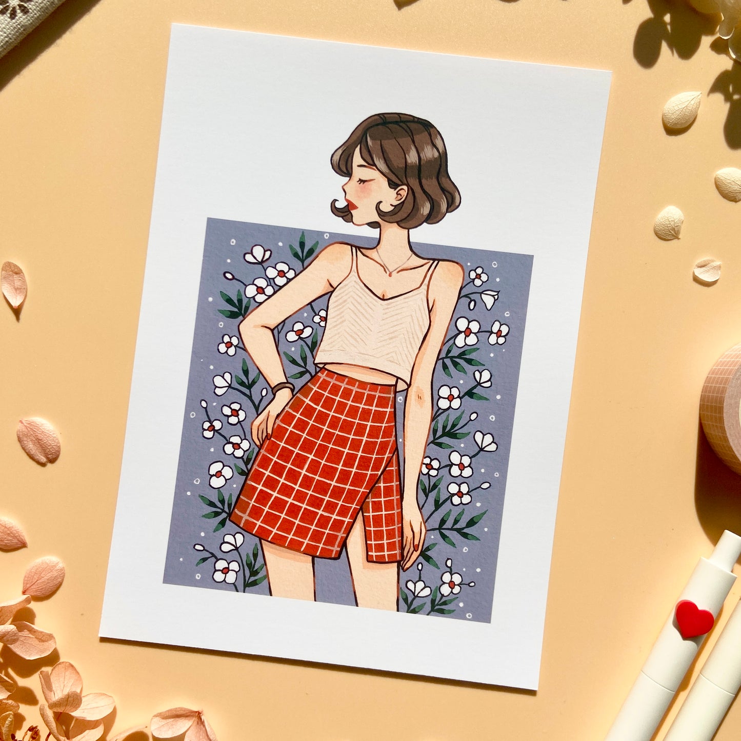 Fashion Summer Girl Art Print