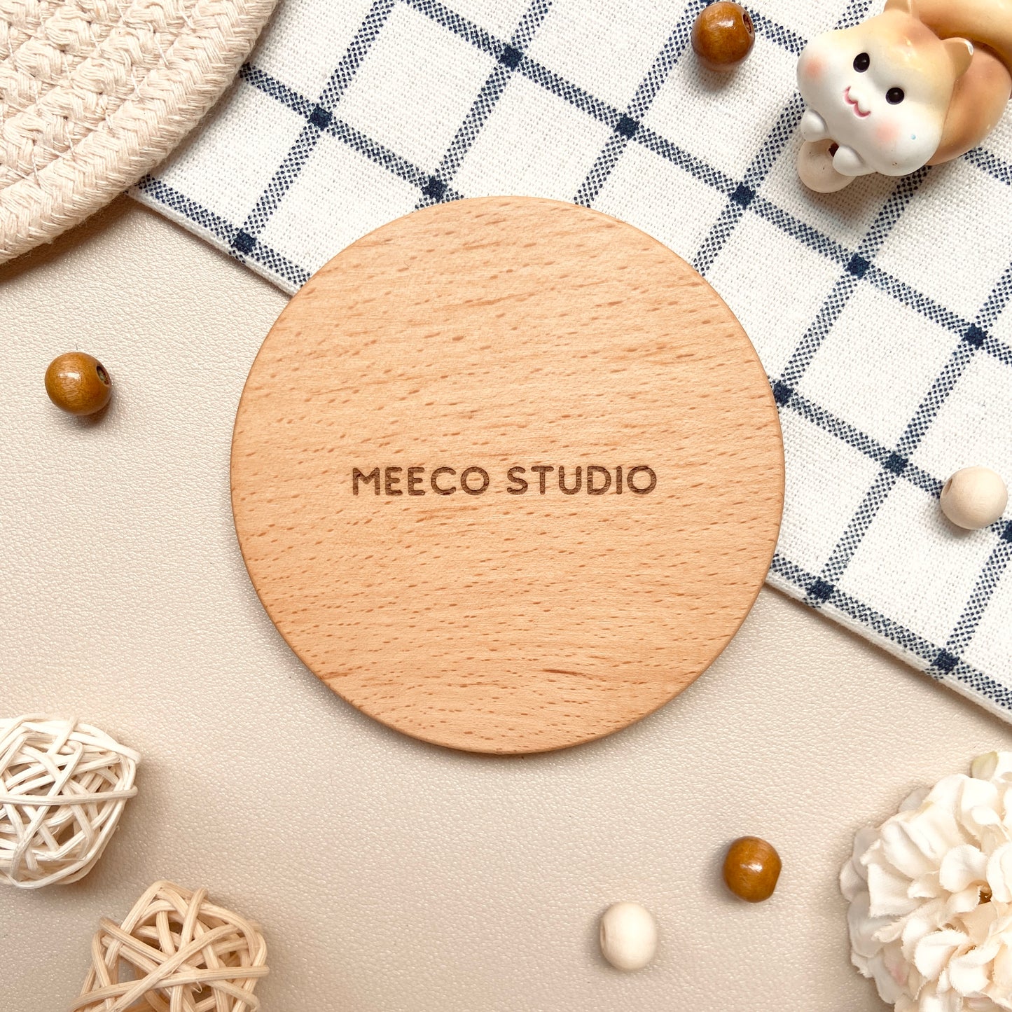 Snowy Penguin Wooden Coaster