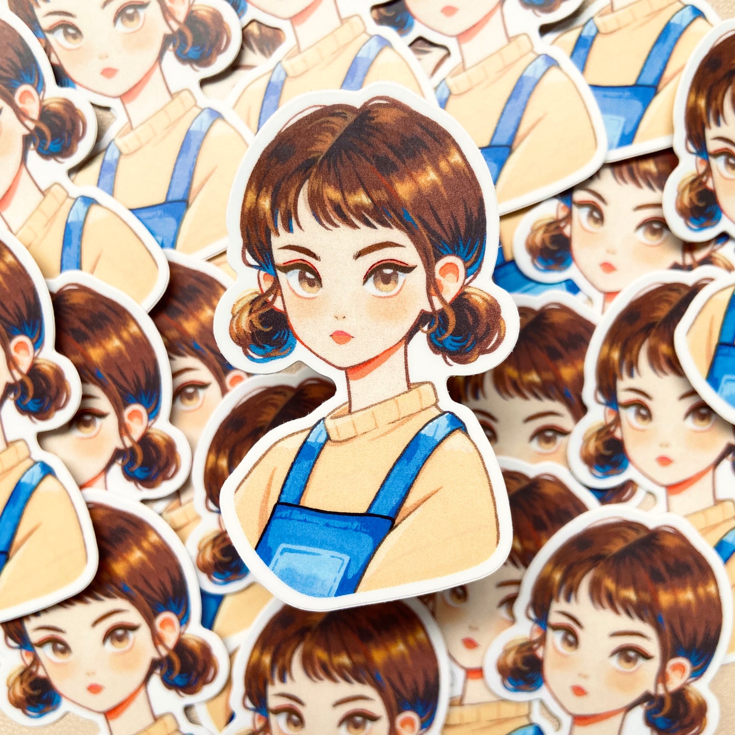 The Little Overalls Matte Vinyl Sticker