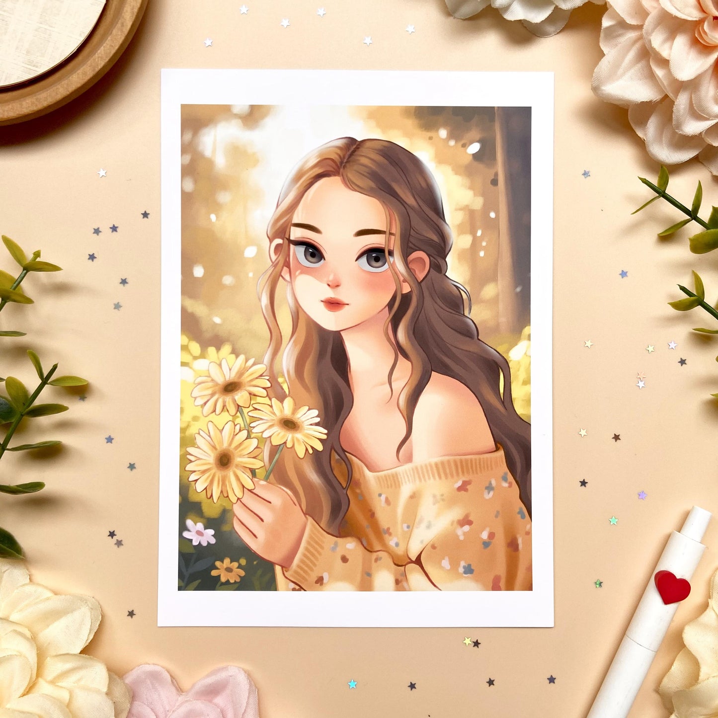 Golden Bloom Art Print