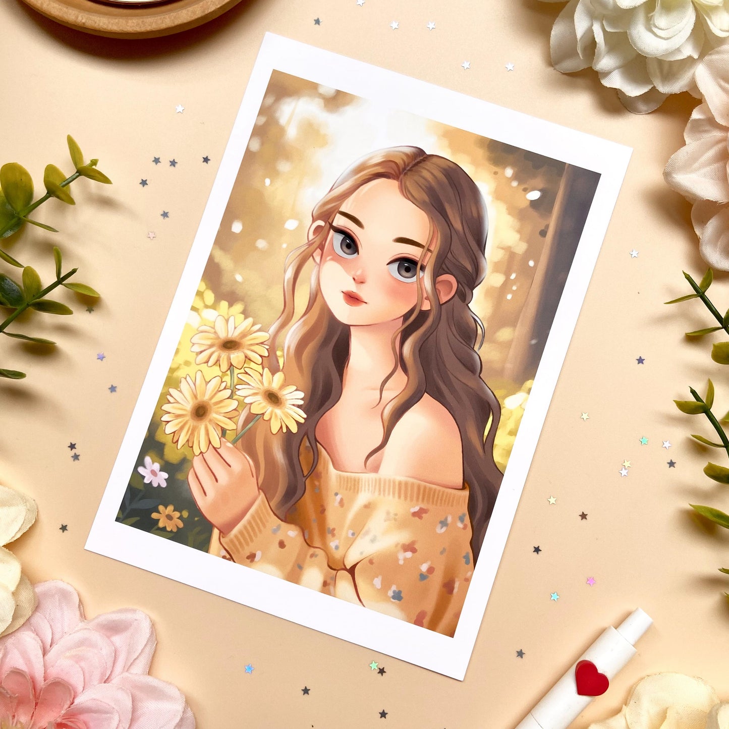Golden Bloom Art Print