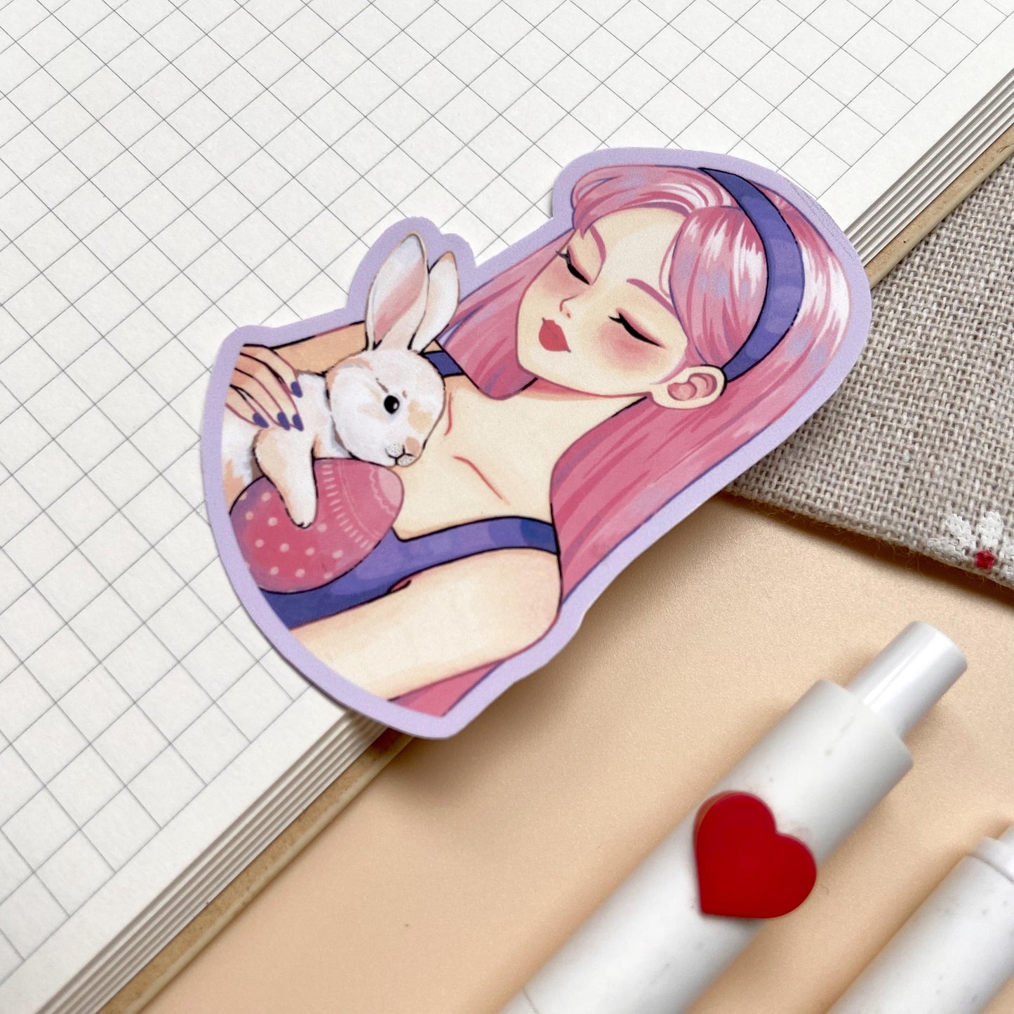 Easter Bunny Matte Vinyl Sticker