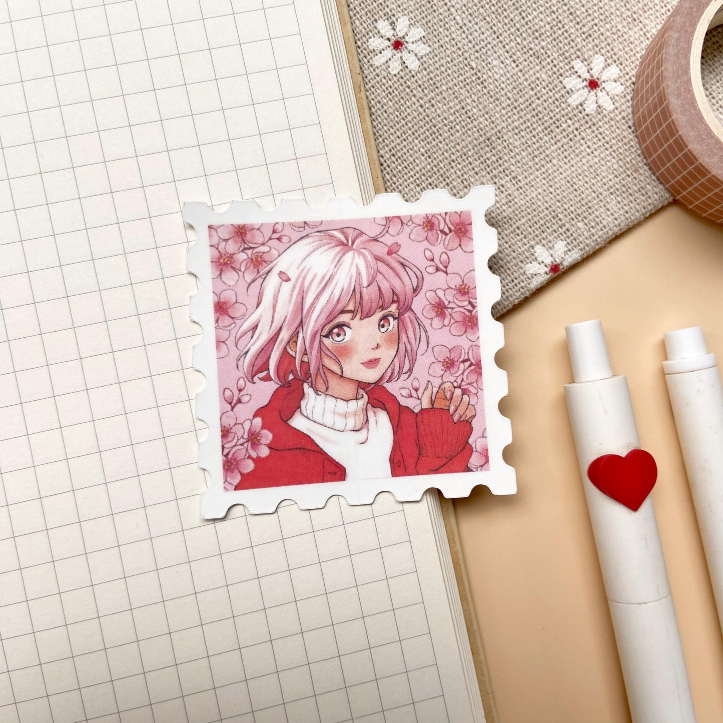 Cherry Blossom Matte Vinyl Sticker
