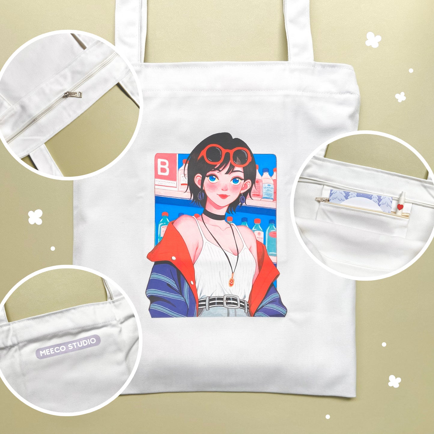 Summer Grocery Tote Bag