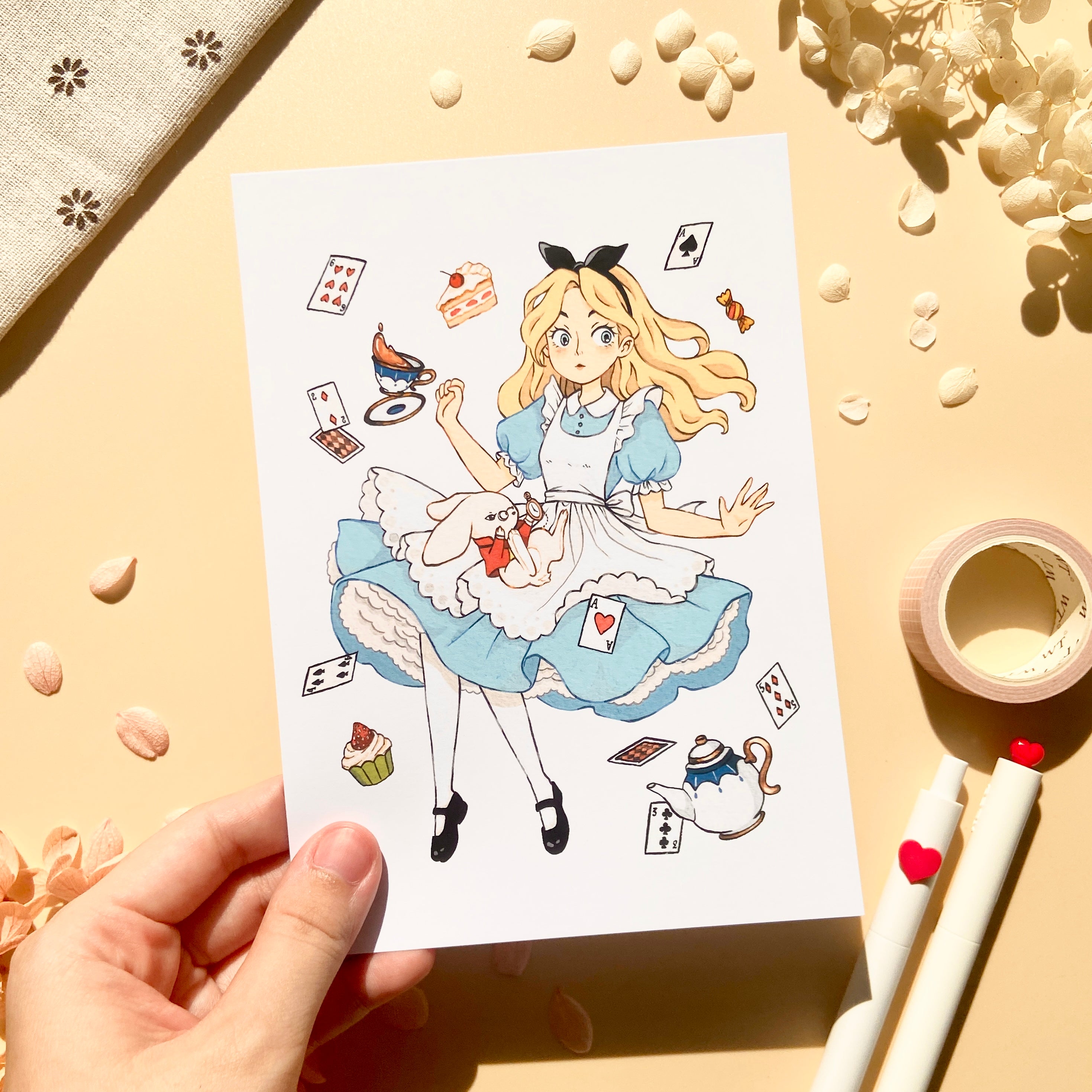 【ALICE IN WONDERLAND】手描き イラスト アート Alice in Wonderland Art, Alice Art, Wonderland Art, Alice