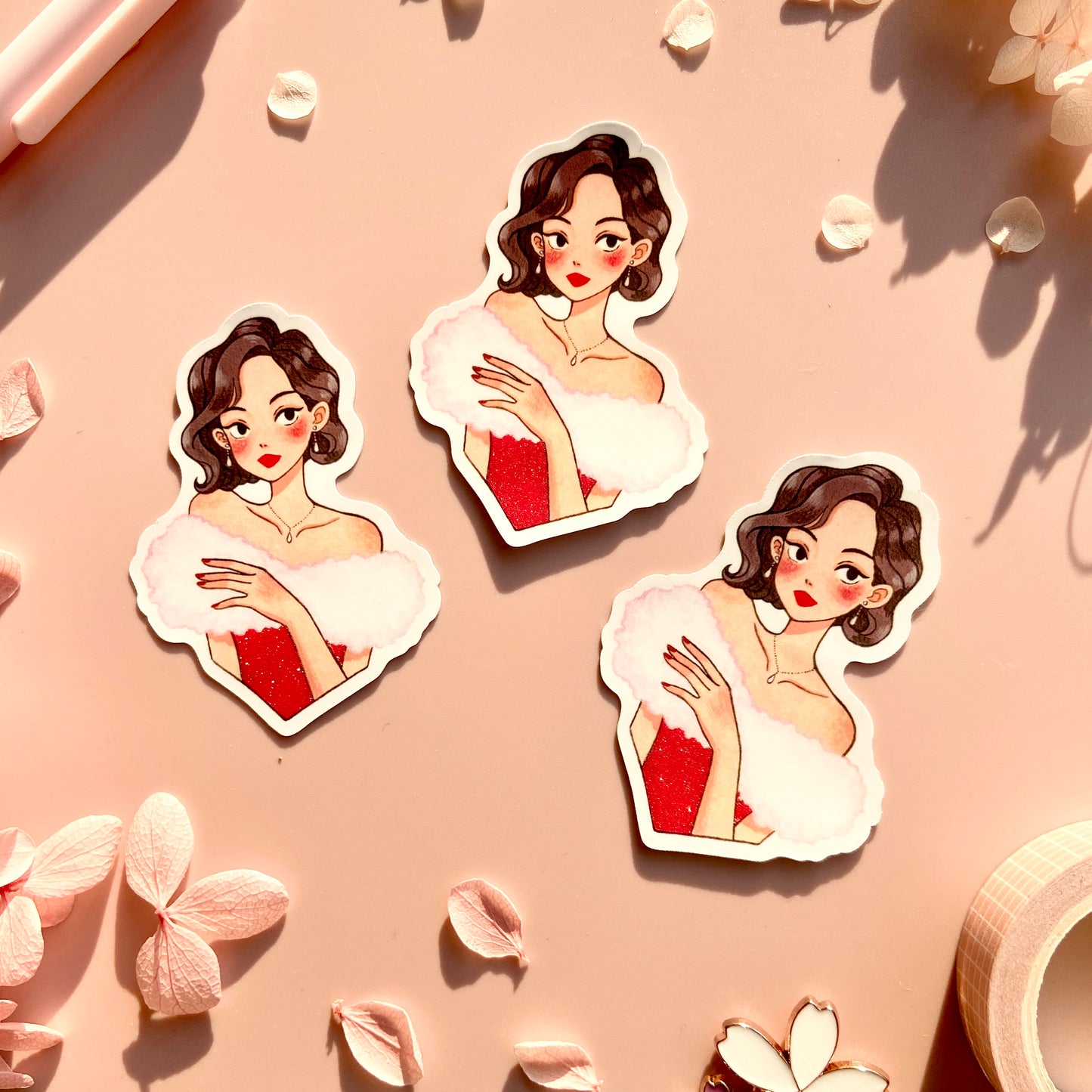 The Party Queen Matte Glitter Vinyl Sticker