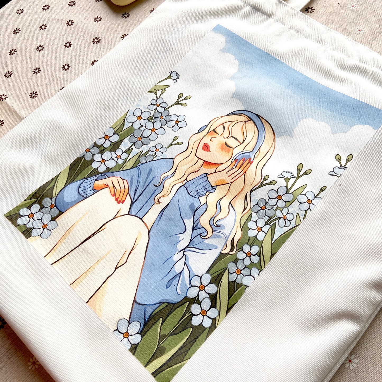 Forget Me Not Tote Bag