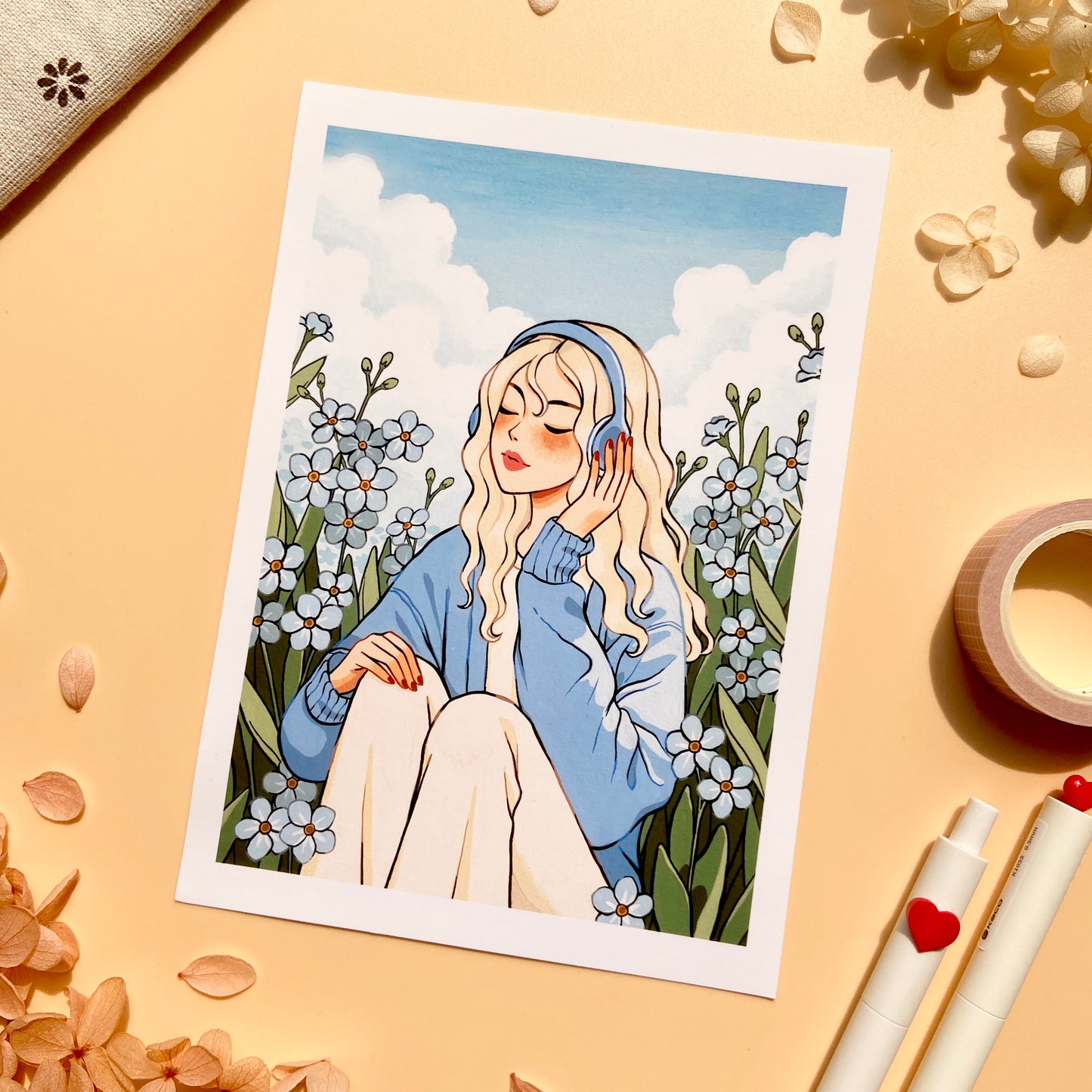 Forget Me Not Art Print