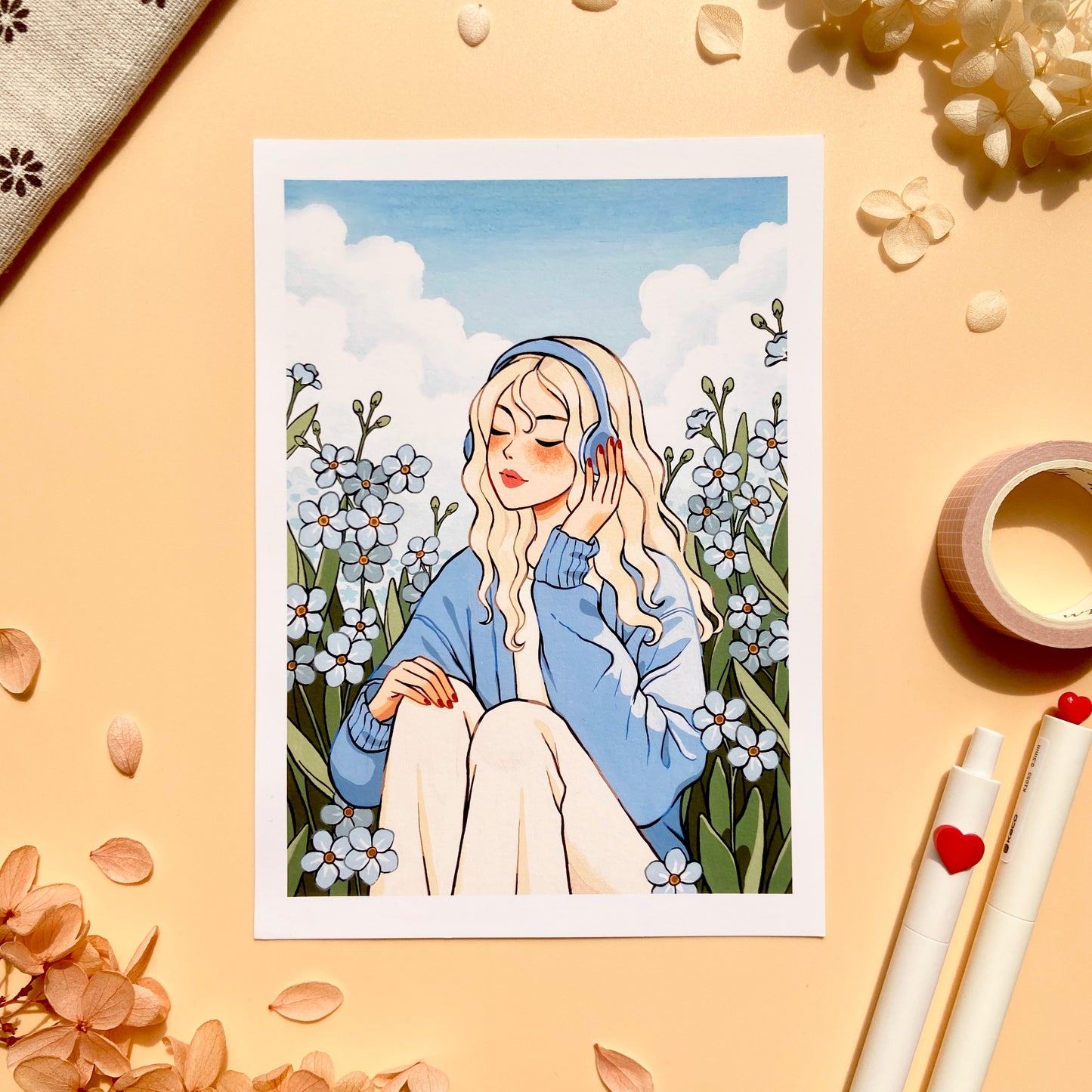 Forget Me Not Art Print