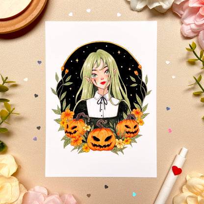 Pumpkin Goblin Art Print