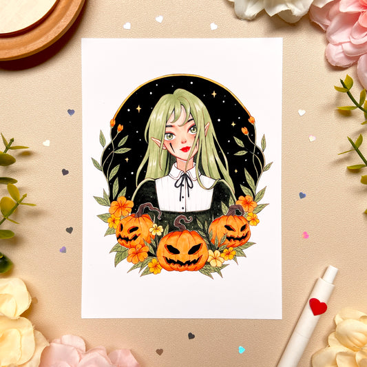 Pumpkin Goblin Art Print