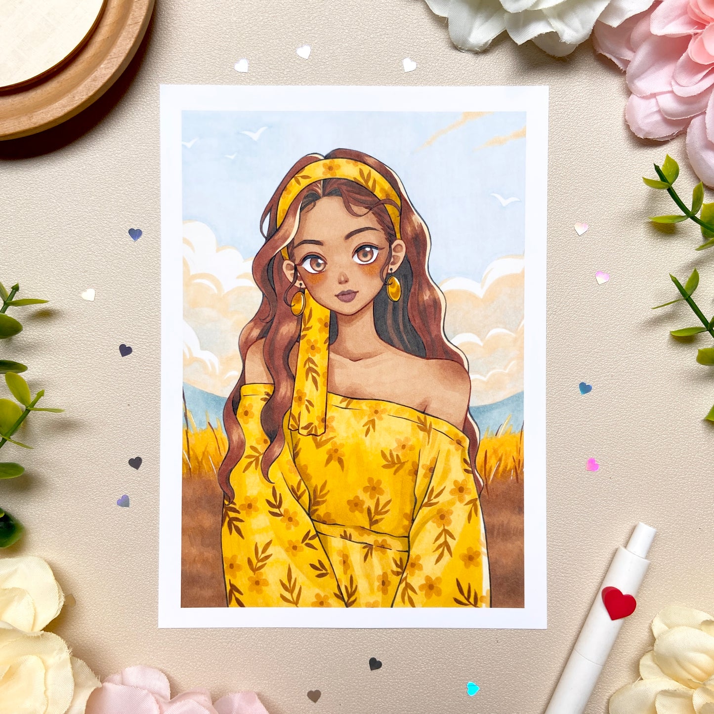 Savannah Girl Art Print