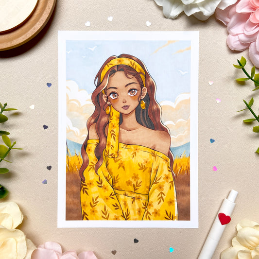 Savannah Girl Art Print