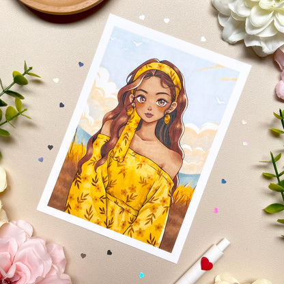 Savannah Girl Art Print
