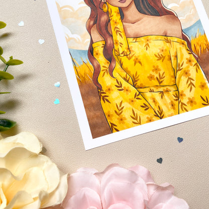 Savannah Girl Art Print
