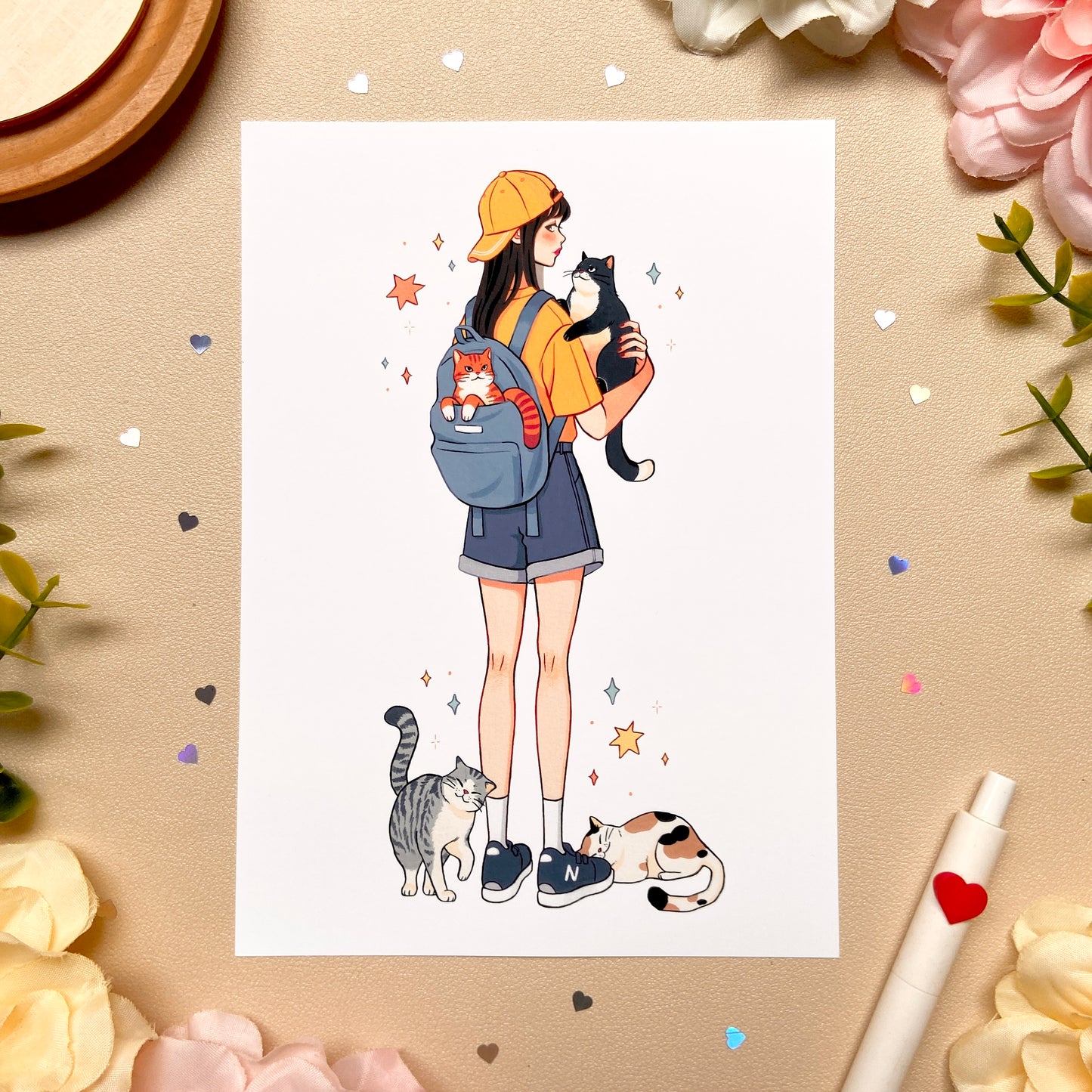 Feline Frenzy Art Print