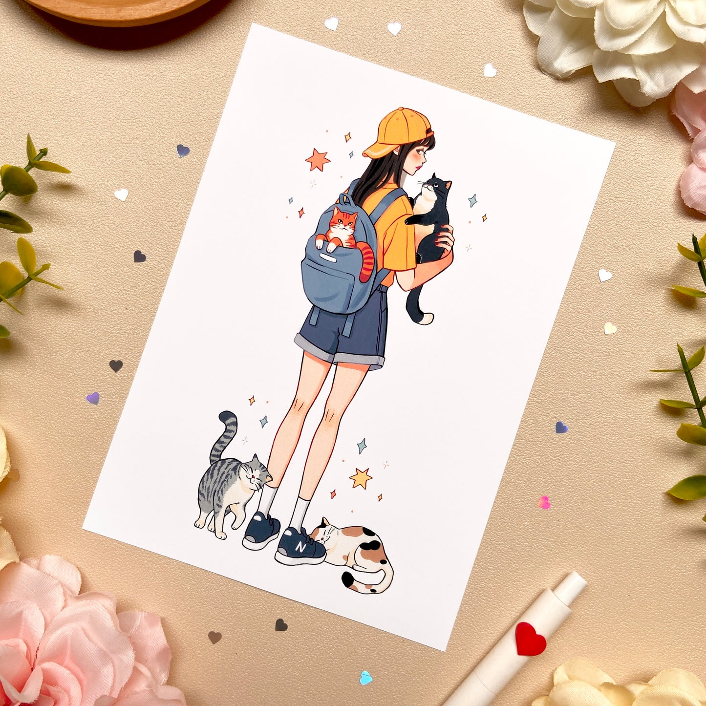 Feline Frenzy Art Print