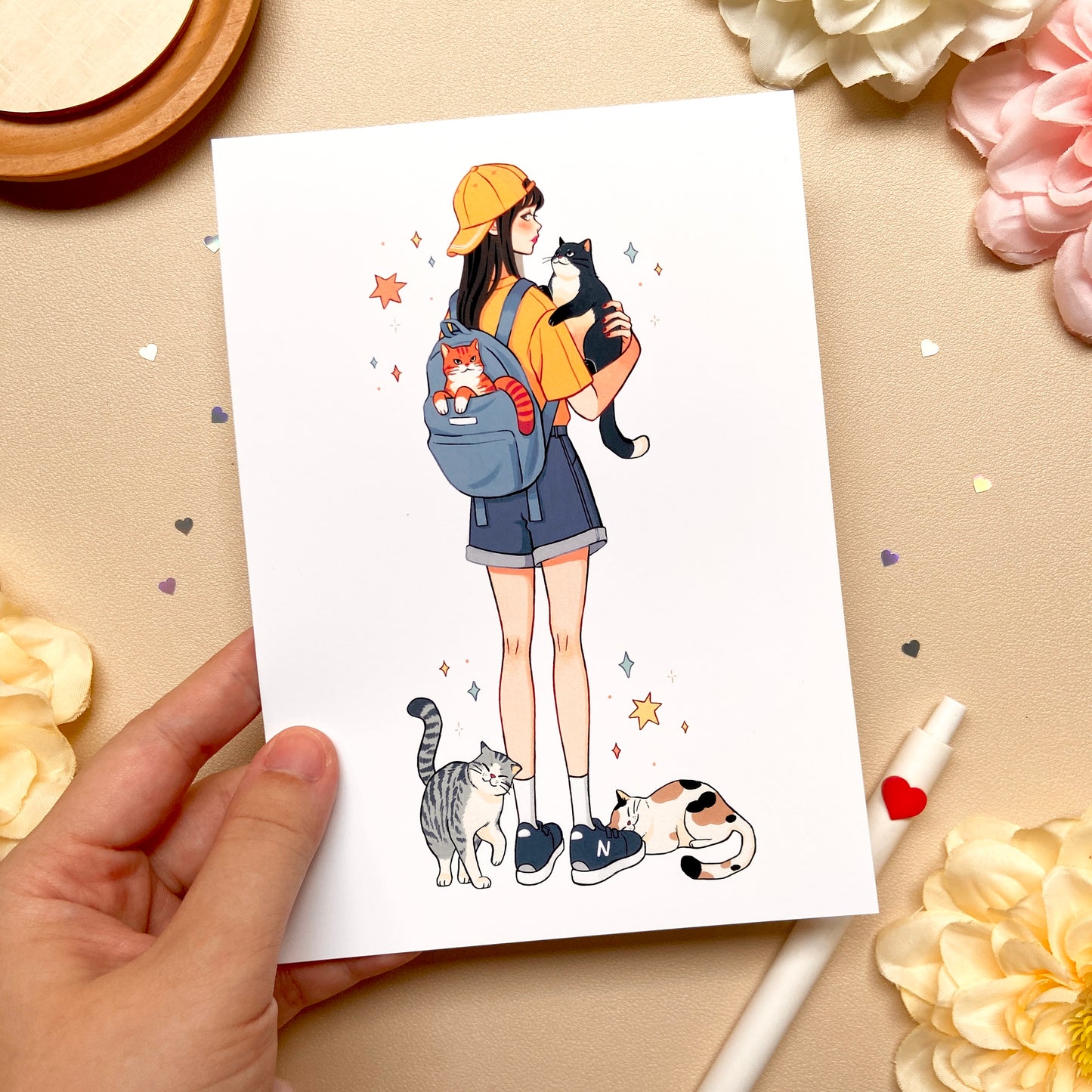 Feline Frenzy Art Print