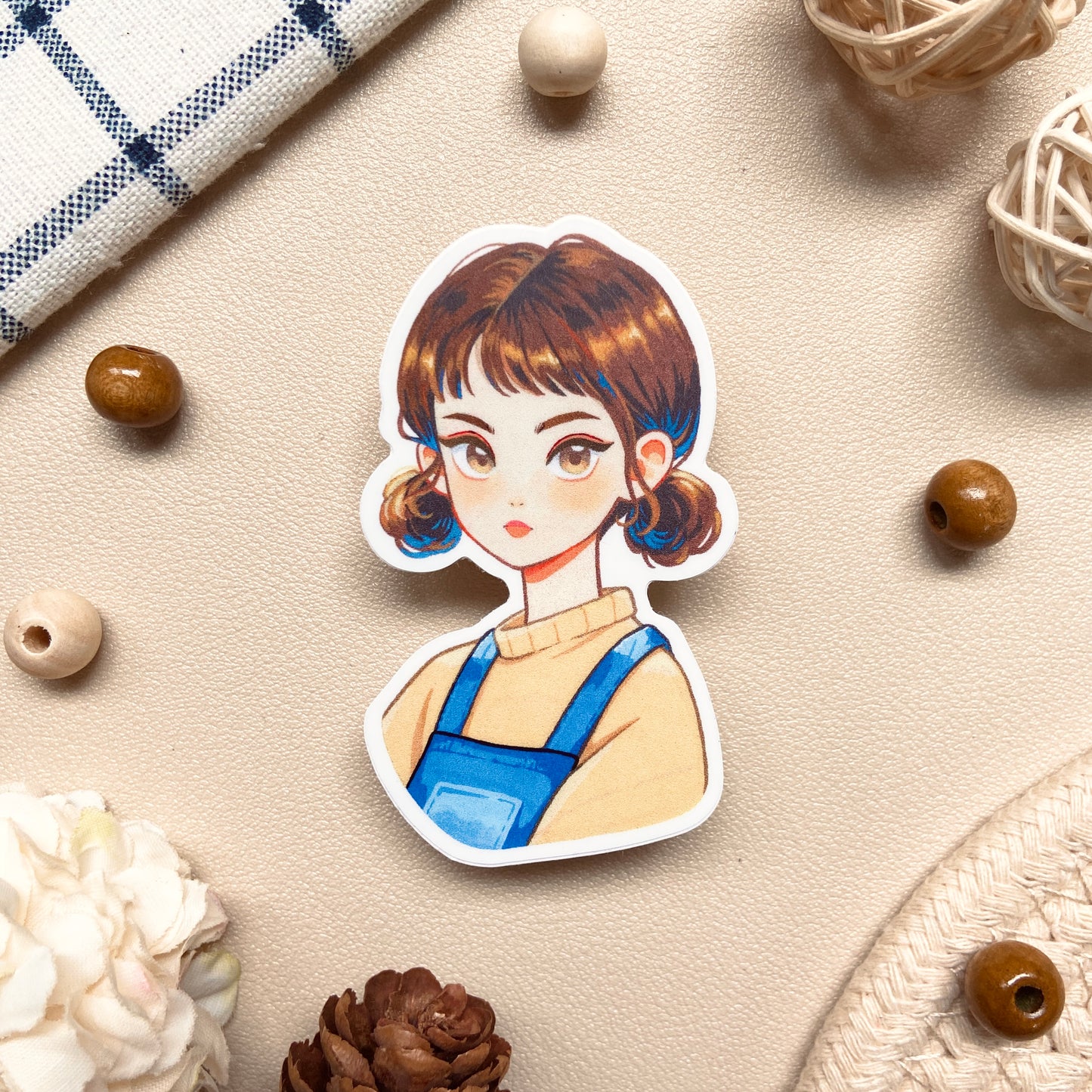The Little Overalls Matte Vinyl Sticker