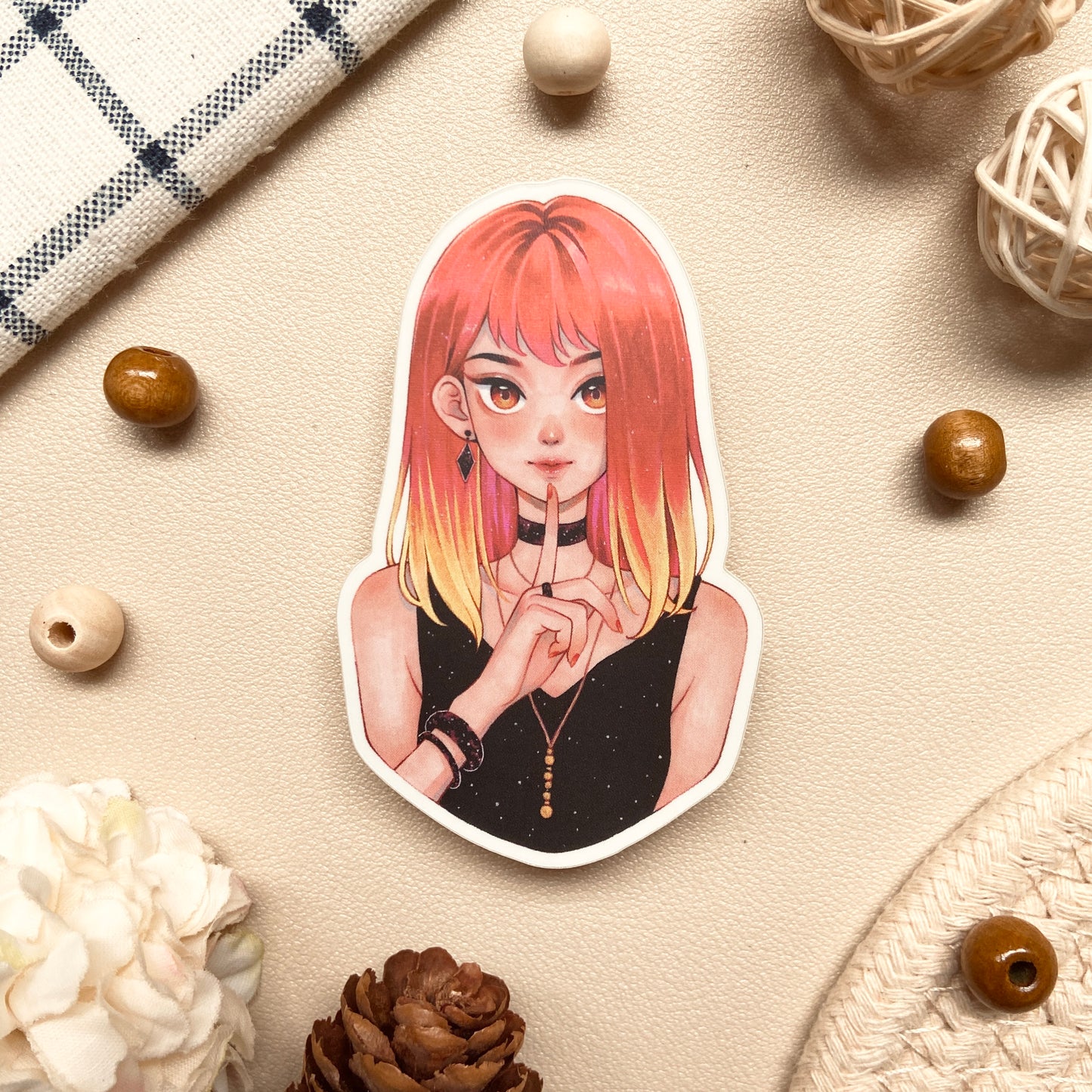 Burning Brilliance Matte Holographic Sticker
