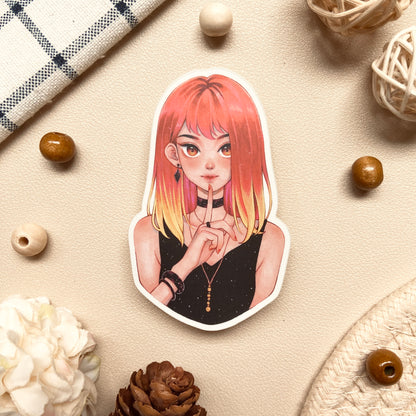 Burning Brilliance Matte Holographic Sticker