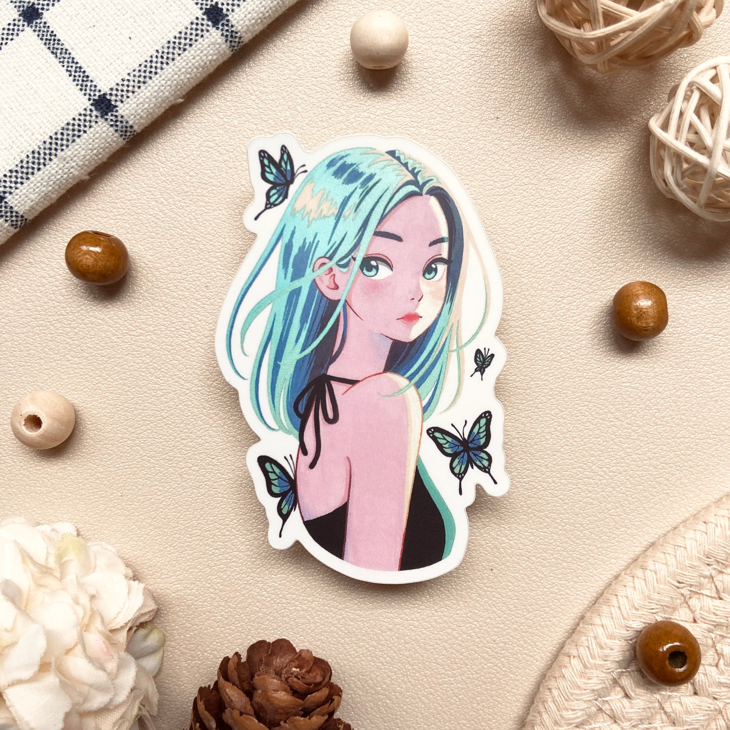 Butterfly Dreams Matte Holographic Sticker