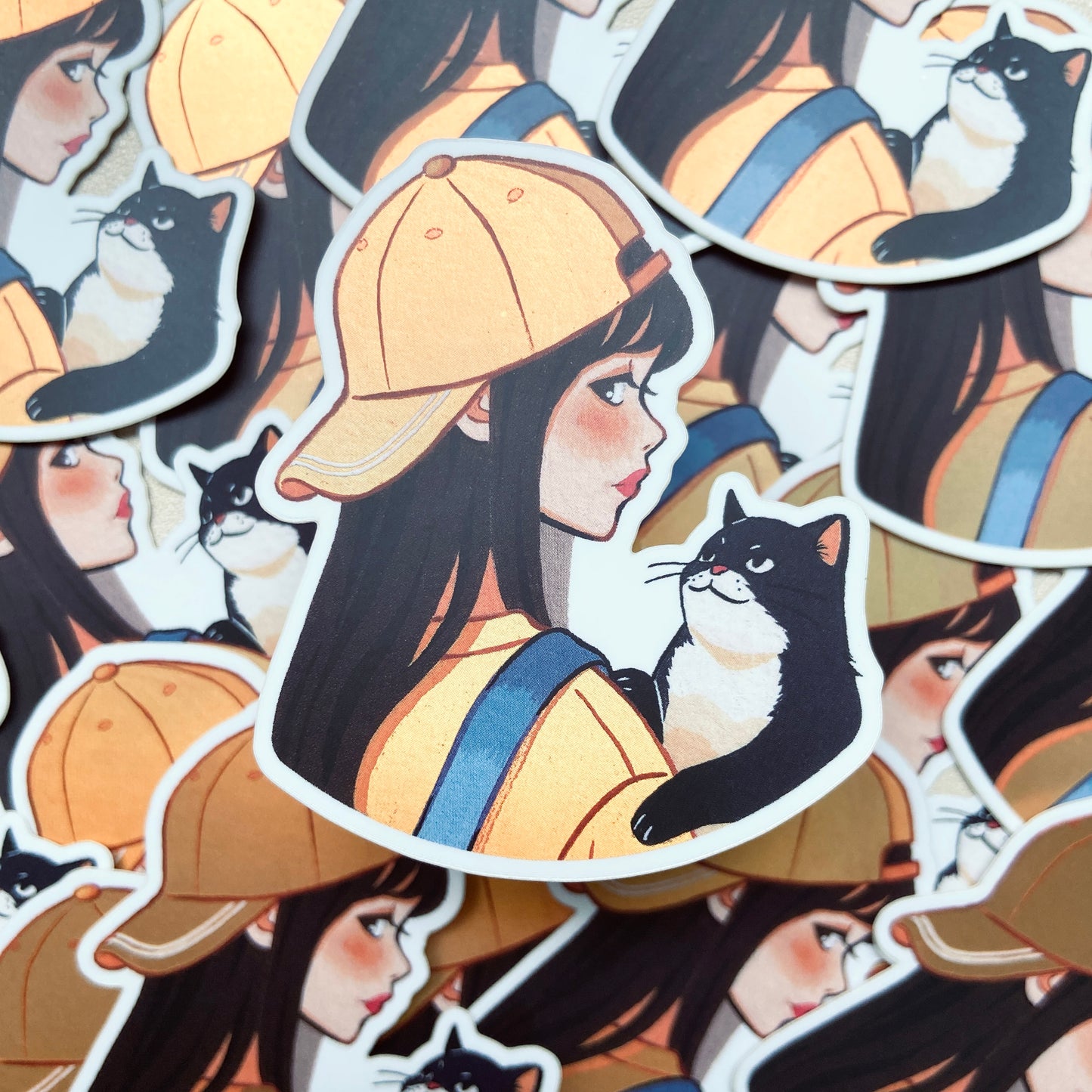 Feline Frenzy Matte Holographic Sticker