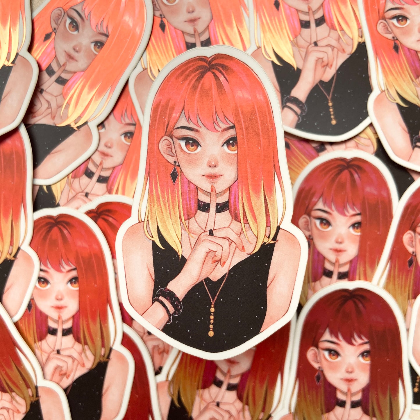 Burning Brilliance Matte Holographic Sticker