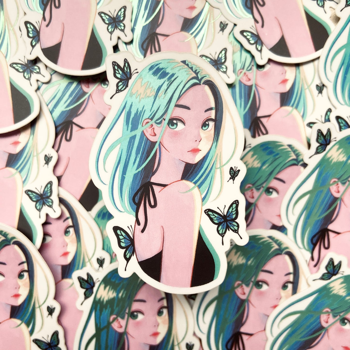 Butterfly Dreams Matte Holographic Sticker