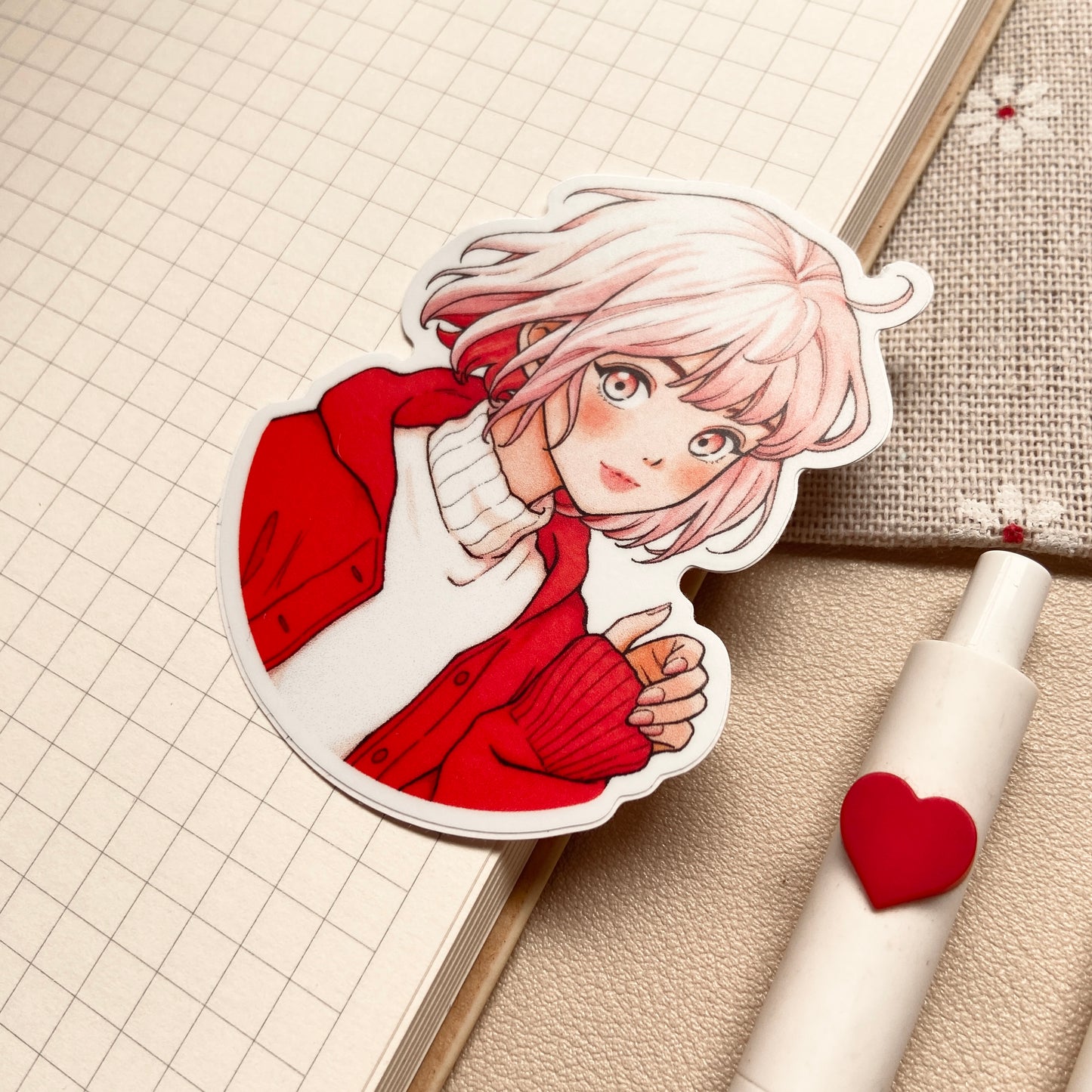 Cherry Blossom Matte Vinyl Sticker