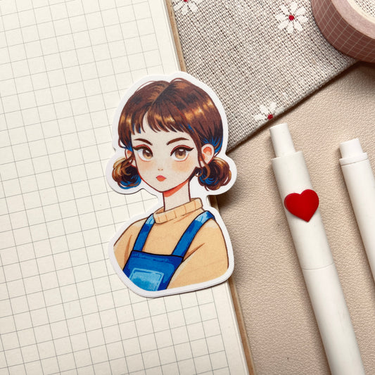 The Little Overalls Matte Vinyl Sticker