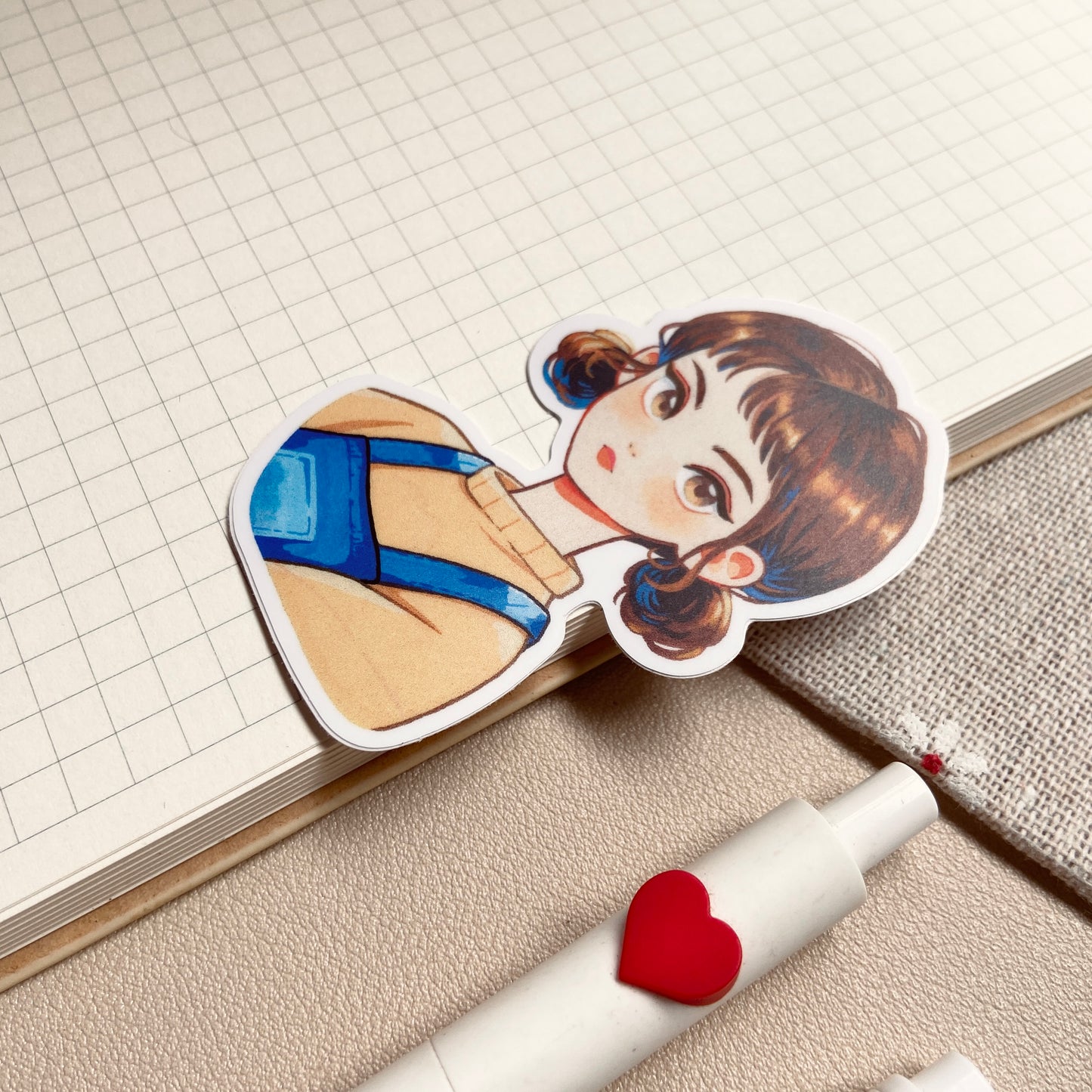 The Little Overalls Matte Vinyl Sticker