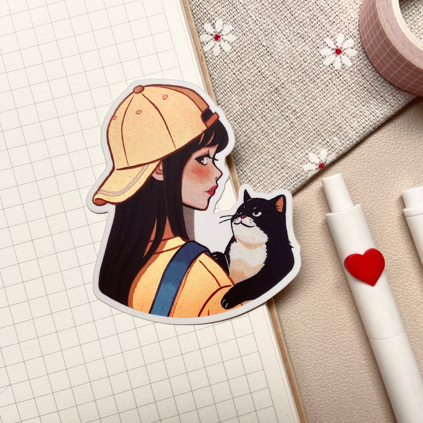 Feline Frenzy Matte Holographic Sticker