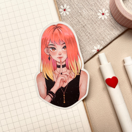 Burning Brilliance Matte Holographic Sticker