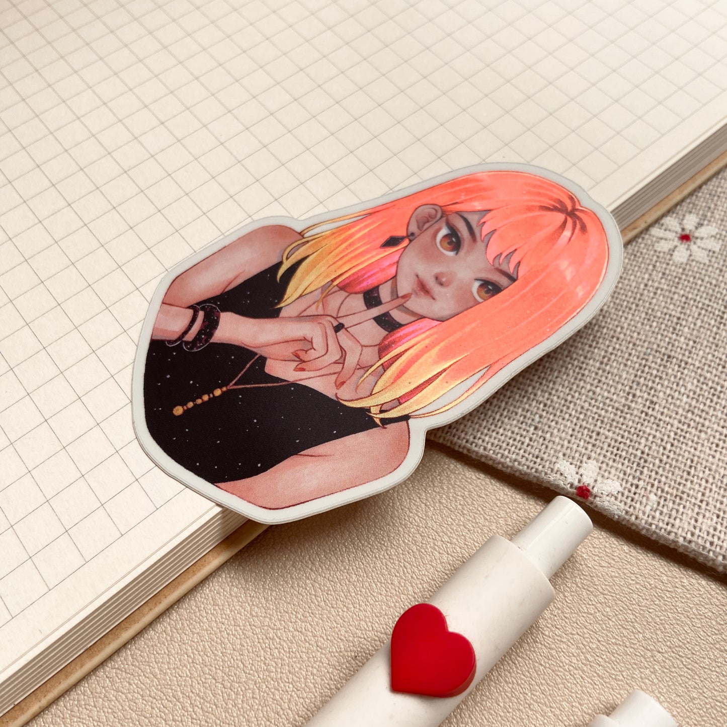Burning Brilliance Matte Holographic Sticker