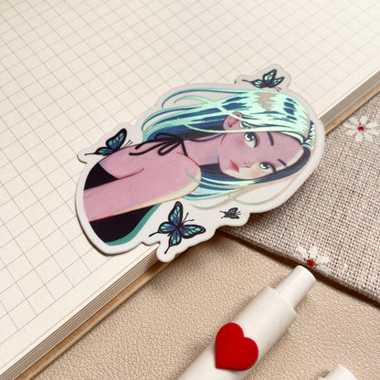 Butterfly Dreams Matte Holographic Sticker