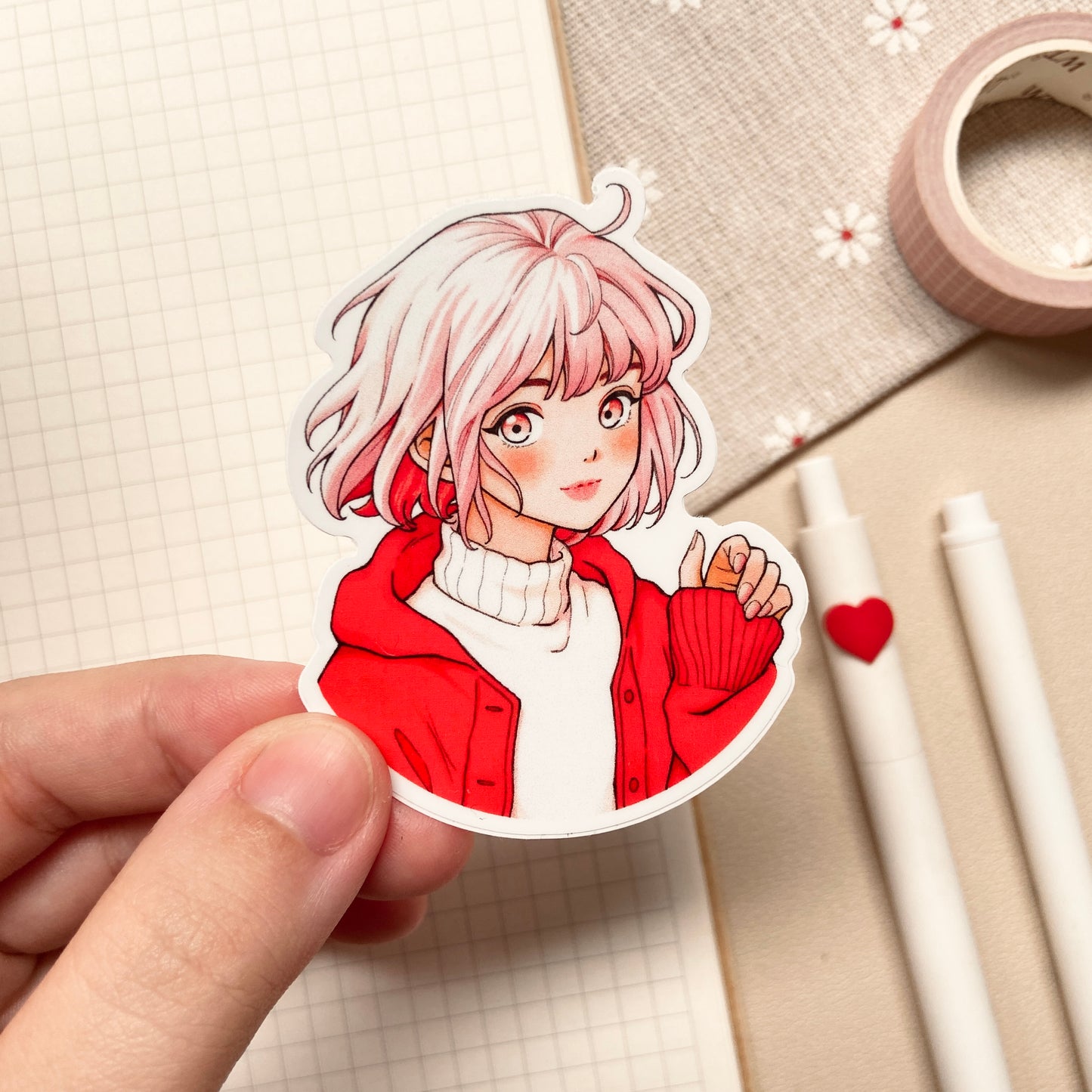 Cherry Blossom Matte Vinyl Sticker