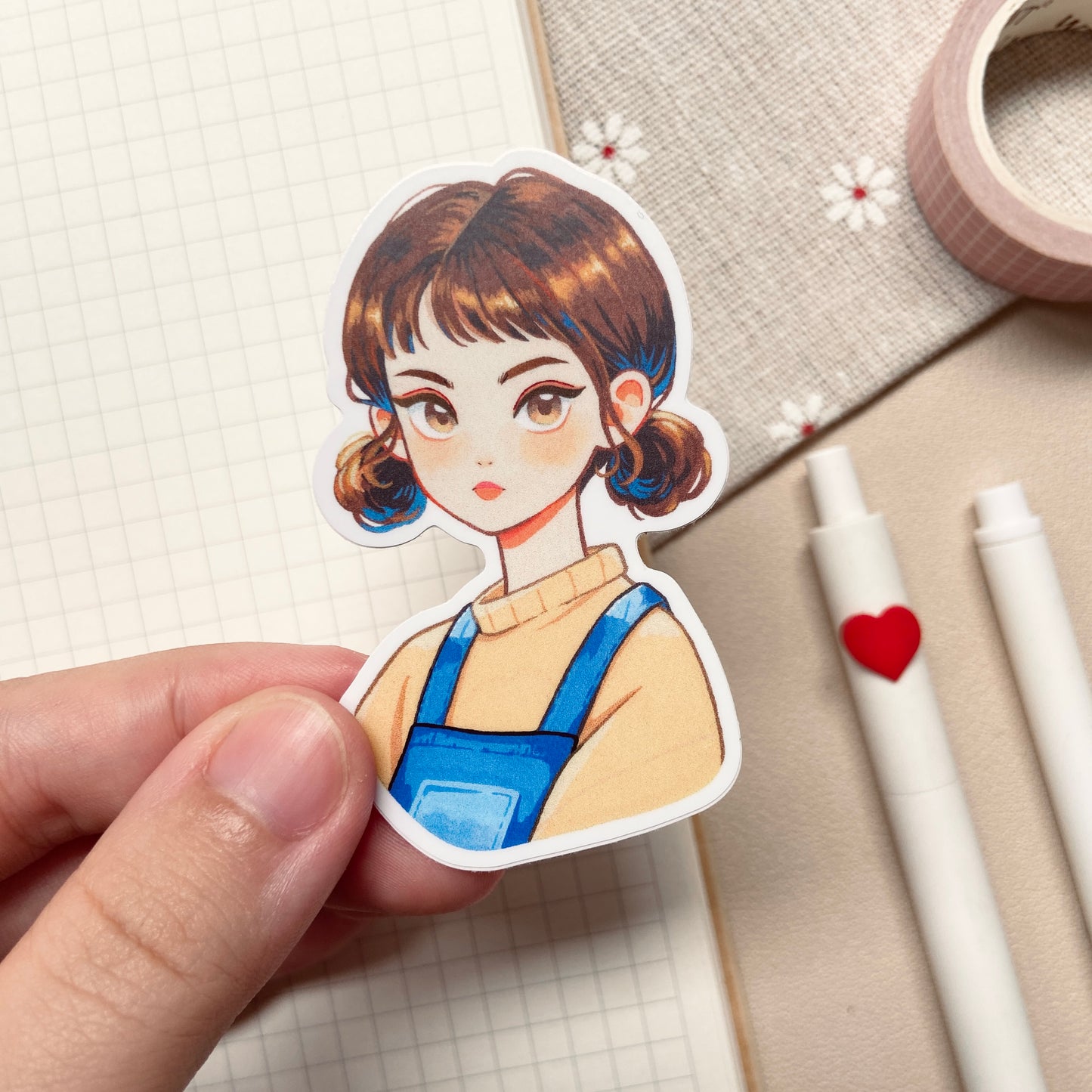 The Little Overalls Matte Vinyl Sticker