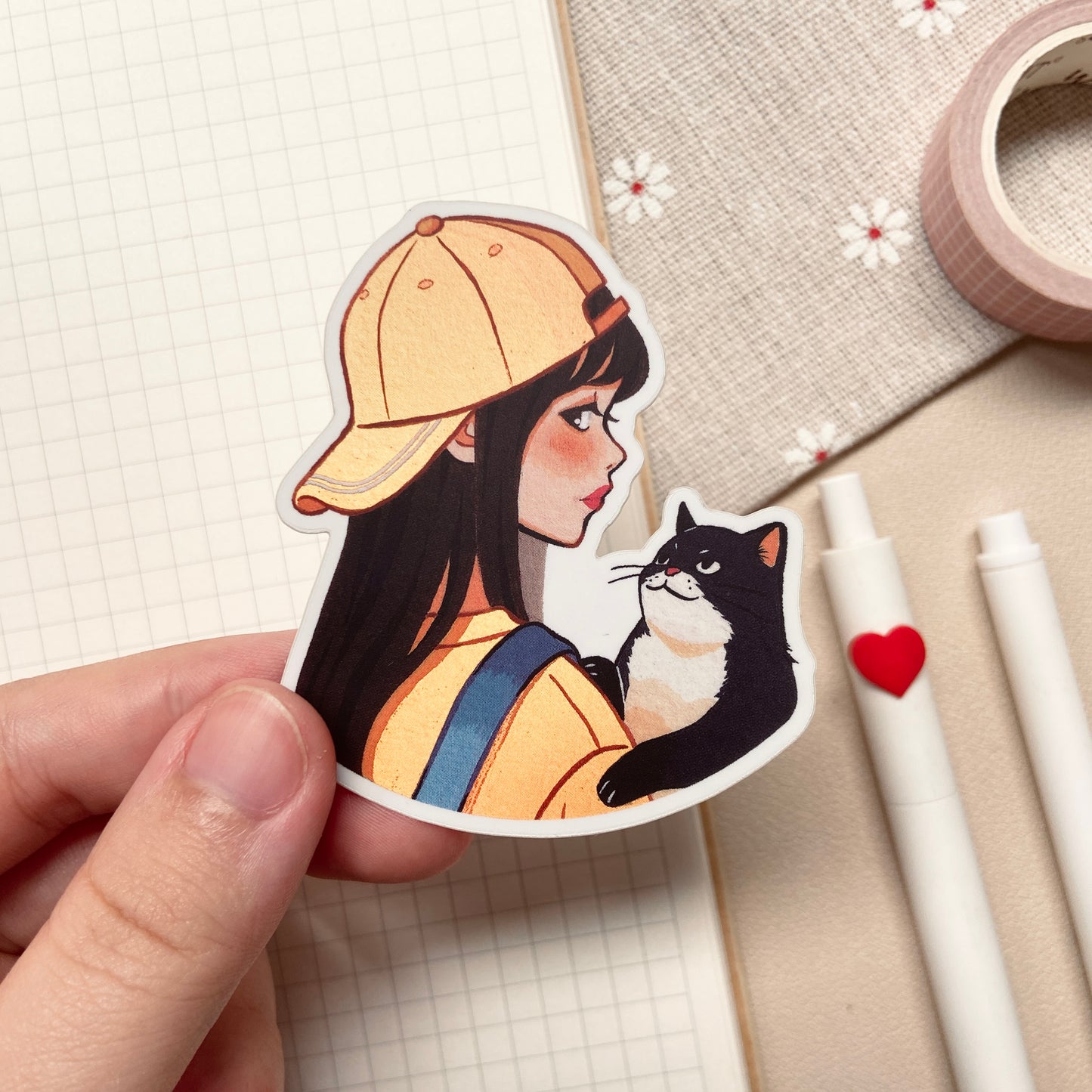Feline Frenzy Matte Holographic Sticker