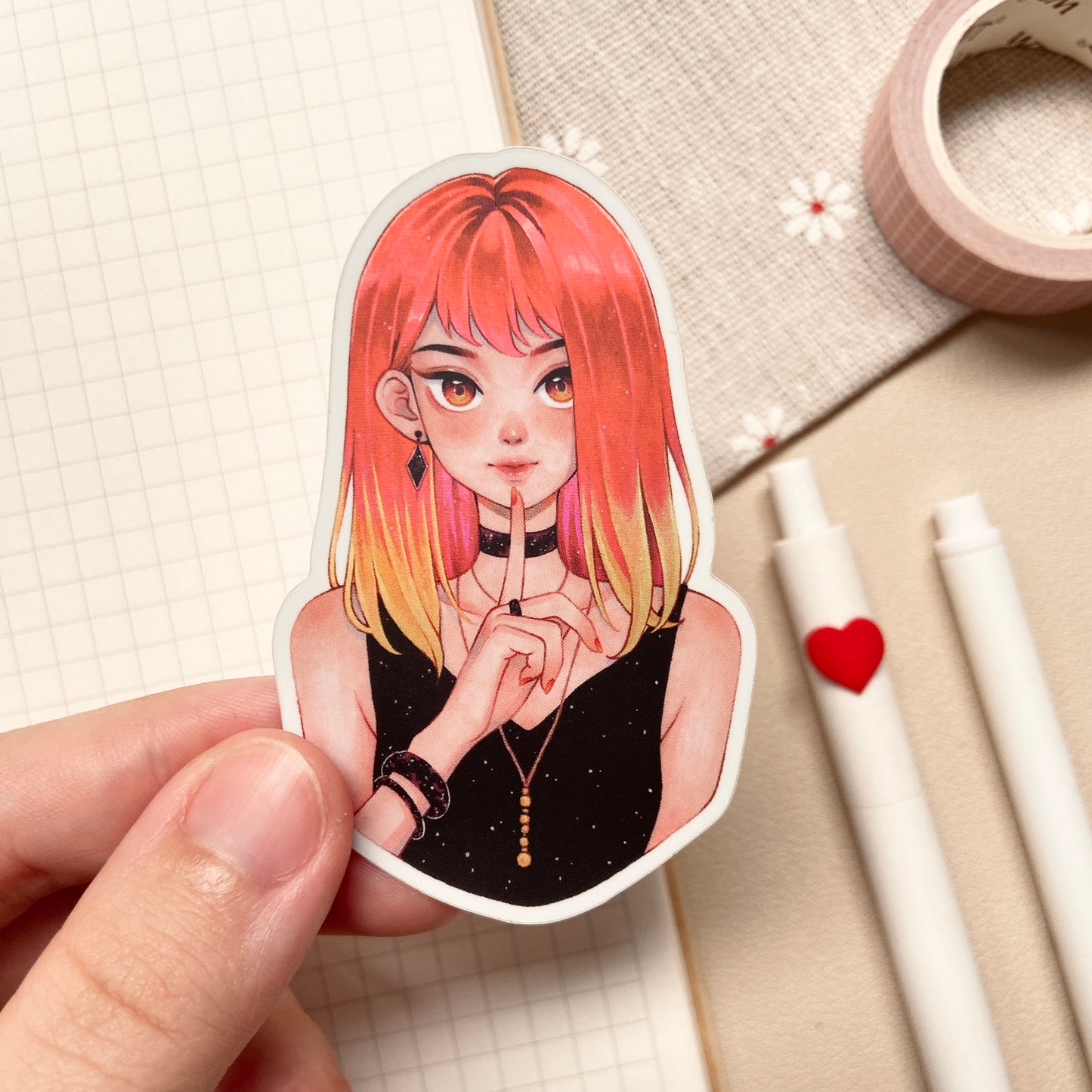 Burning Brilliance Matte Holographic Sticker