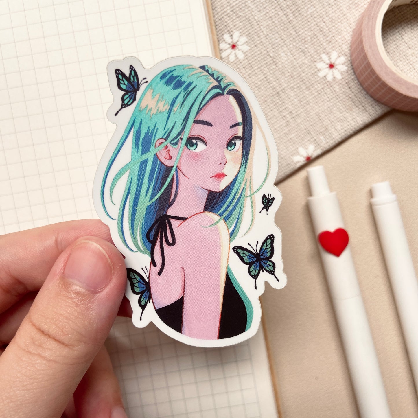 Butterfly Dreams Matte Holographic Sticker