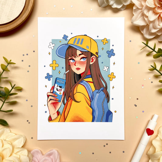Milk Break Art Print