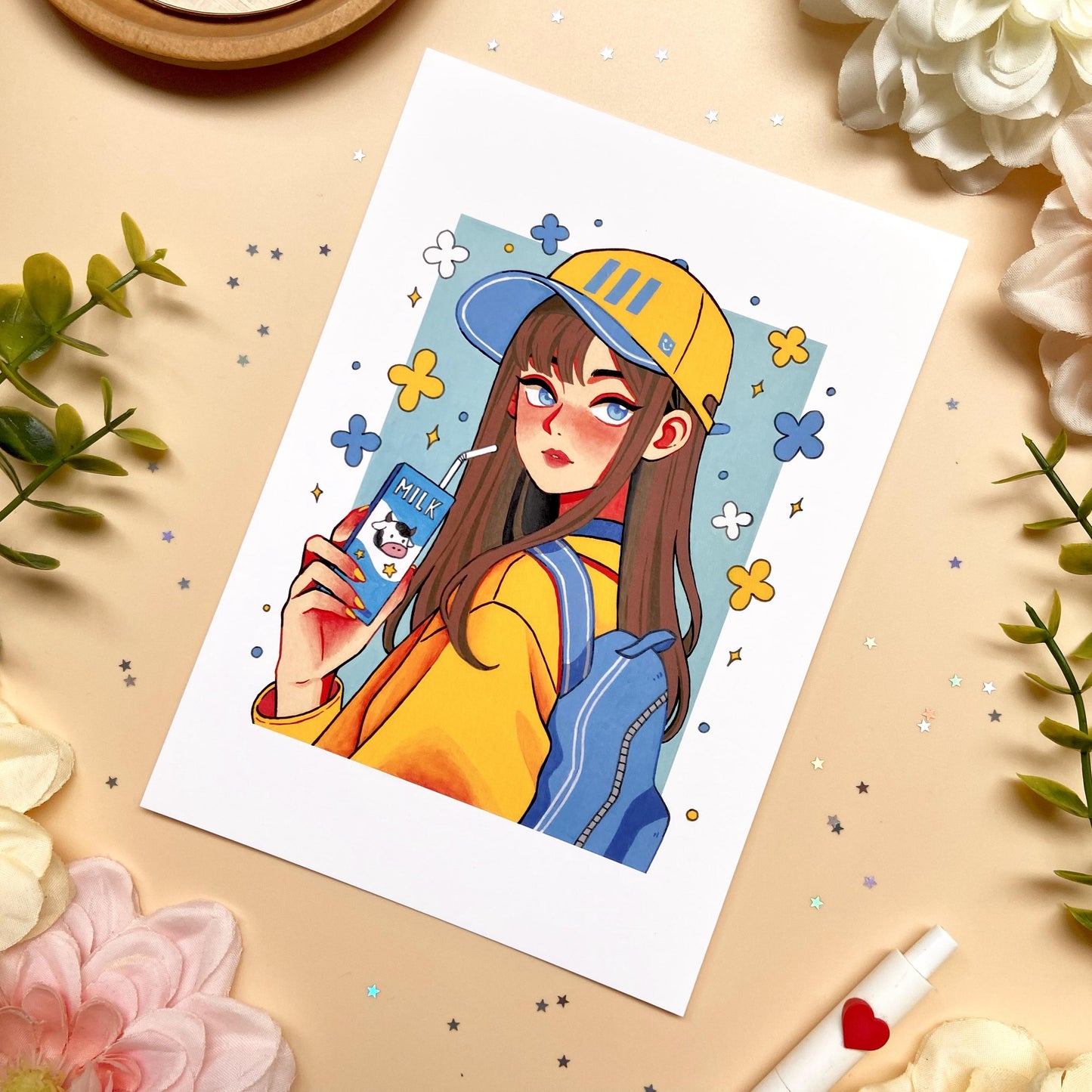 Milk Break Art Print