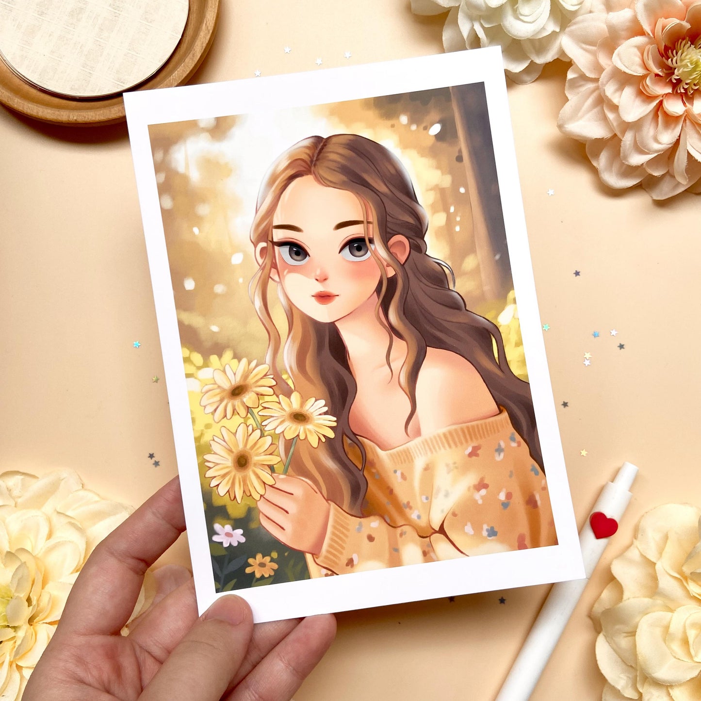 Golden Bloom Art Print