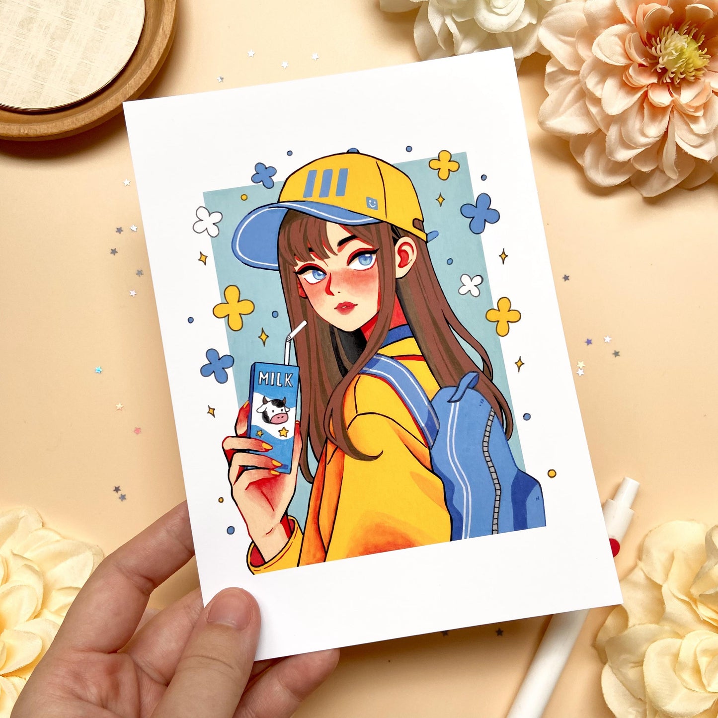 Milk Break Art Print