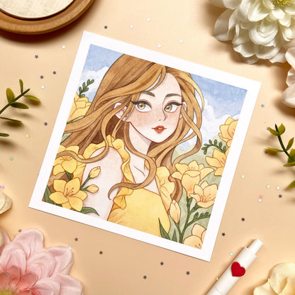 Freesia Garden Art Print