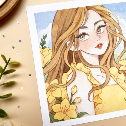 Freesia Garden Art Print