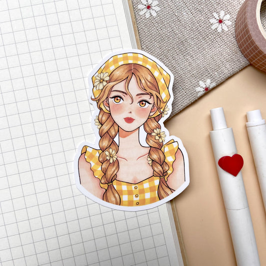 Countryside Girl Matte Vinyl Sticker