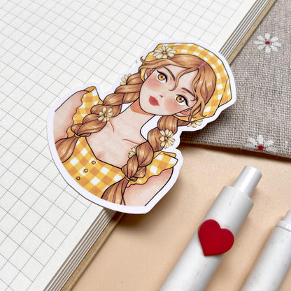 Countryside Girl Matte Vinyl Sticker