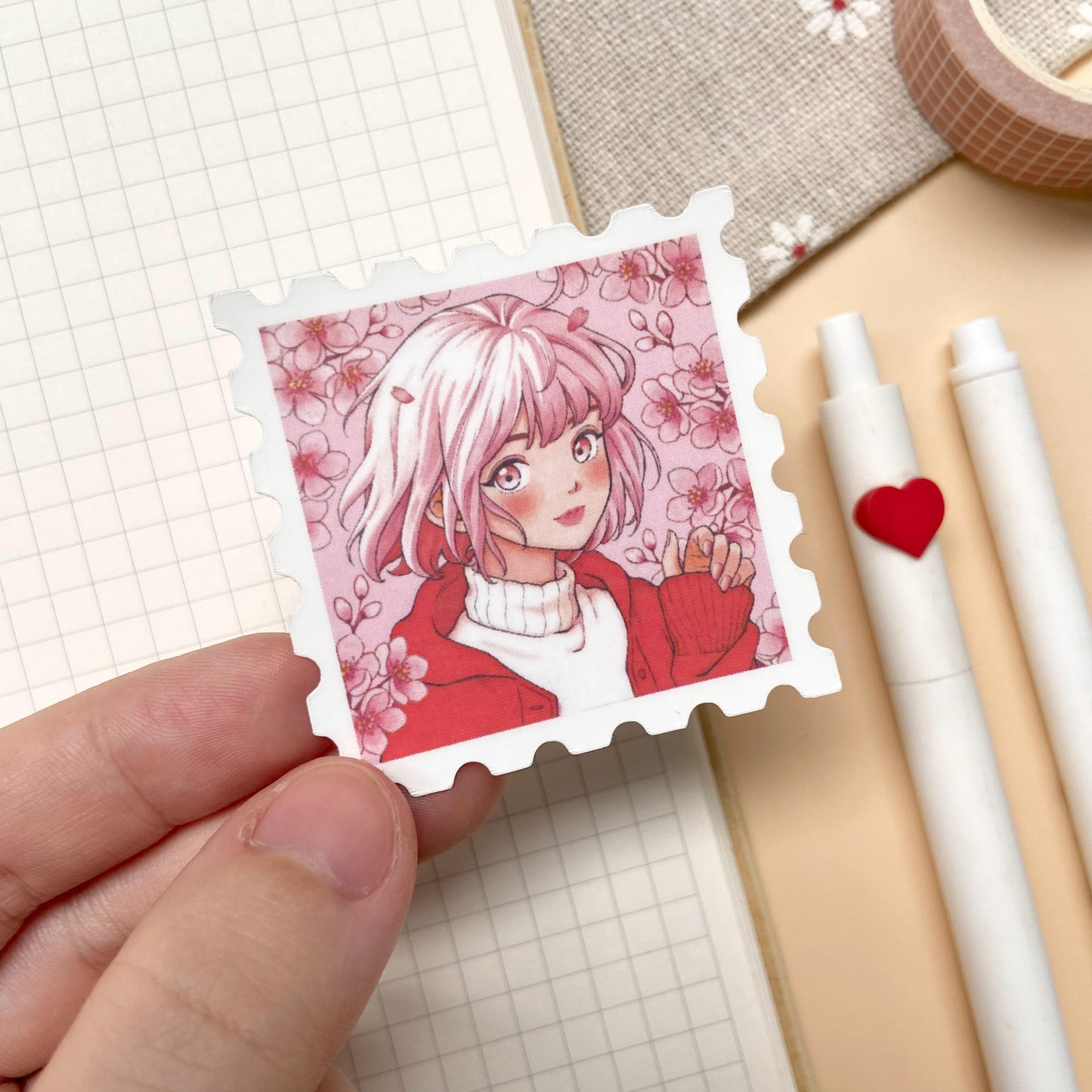 Cherry Blossom Matte Vinyl Sticker